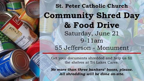 Community Shred Day and Food Drive
