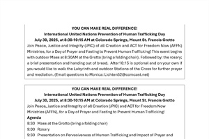 International UN Prevention of Human Trafficking Day