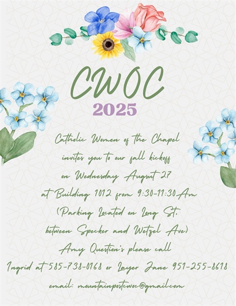 Catholic Women of the Chapel Fall Kickoff