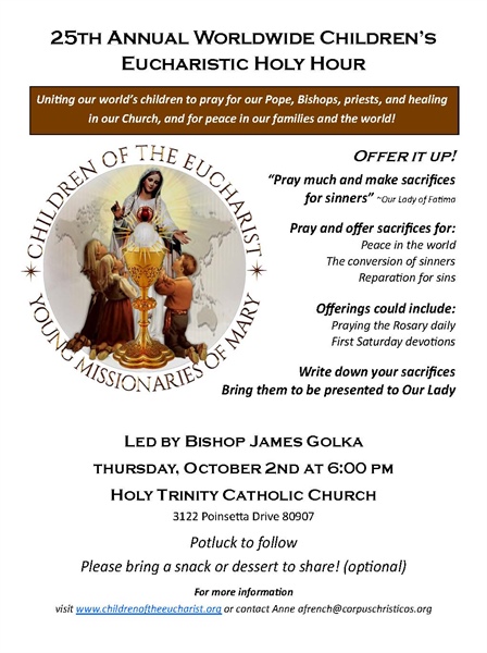 25th Annual Worldwide Children's Eucharistic Holy Hour