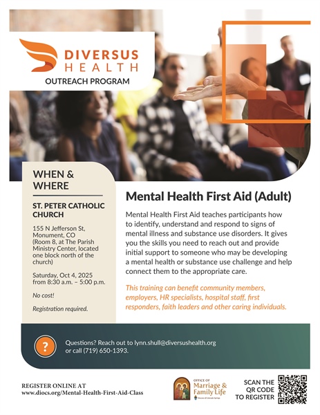 Mental Health First Aid Class for Adults