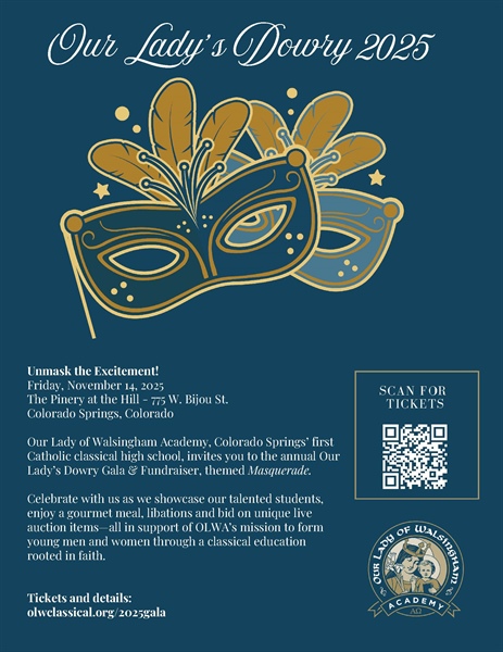 Our Lady of Walsingham Academy First Annual Gala and Fundraiser - Our Lady's Dowry 2025