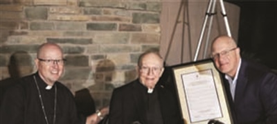 A Well-Deserved Honor: Catholic Foundation recognizes Bishop Emeritus Hanifen as its first Honorary Steward