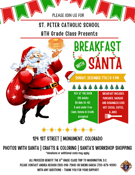 Breakfast with Santa - St. Peter Catholic School
