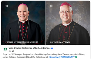 Pope Leo XIV appoints Bishop James Golka to lead Archdiocese of Denver