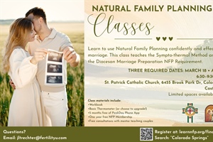 Natural Family Planning (NFP) Classes - Three Required Dates!