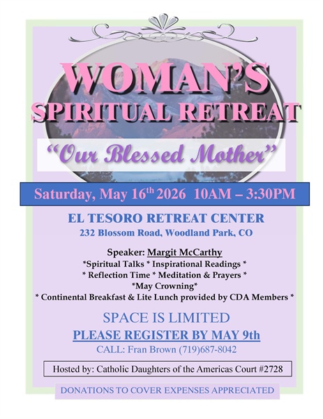 Women's Spiritual Retreat - Our Blessed Mother