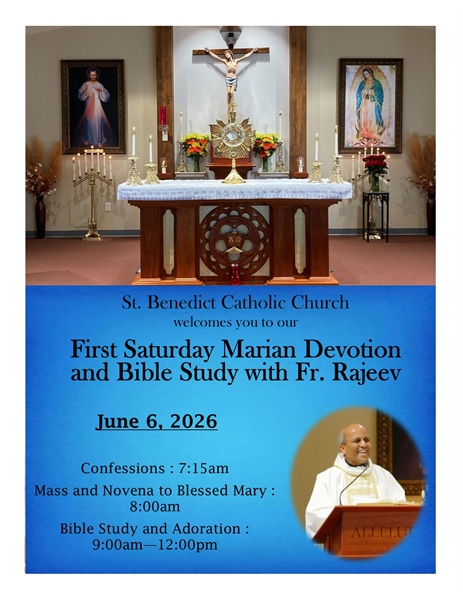 First Saturday Marian Devotion and Bible Study with Fr. Rajeev