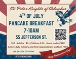St. Peter Knights of Columbus July 4th Pancake Breakfast