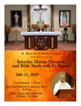 Saturday Marian Devotion and Bible Study with Fr. Rajeev