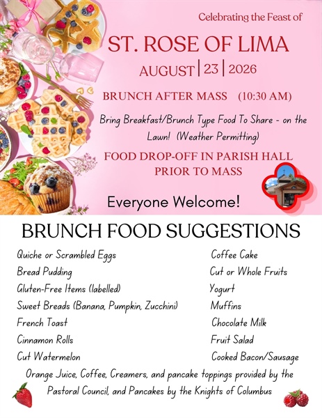 Celebrating the Feast of St. Rose of Lima Annual Brunch
