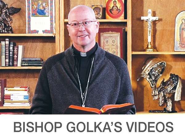 Bishop Golka offers weekly video reflections that can be seen on YouTube