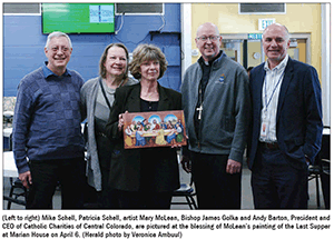 Marian House receives painting of Last Supper for dining room