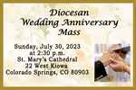 Wedding Anniversary Mass set for July 30 at cathedral