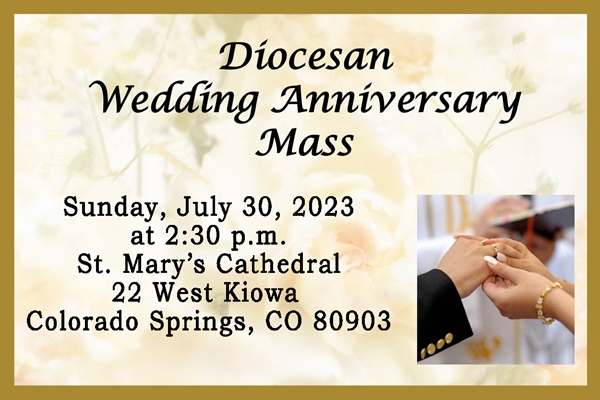 Wedding Anniversary Mass set for July 30 at cathedral