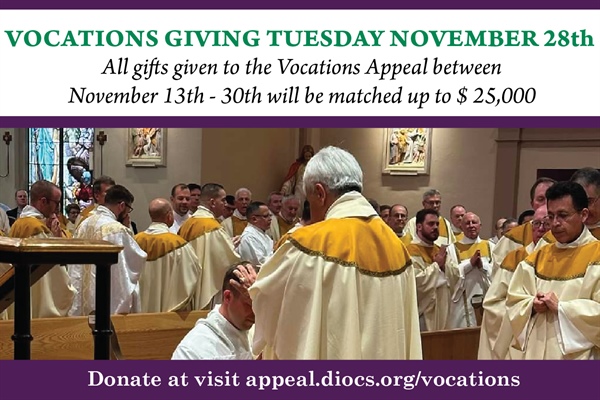 Vocations Appeal has matching grant  opportunity
