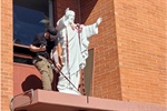 Sacred Heart of Jesus statue restored following vandalism