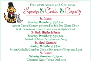 2022 PARISH ADVENT AND CHRISTMAS SCHEDULES