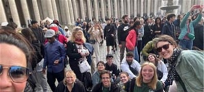 Teens unexpectedly are in Rome for Pope Francis’ funeral