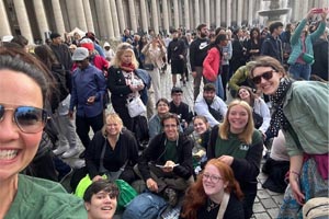 Teens unexpectedly are in Rome for Pope Francis’ funeral
