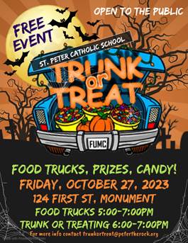 Trunk or Treat at St. Peter Catholic School