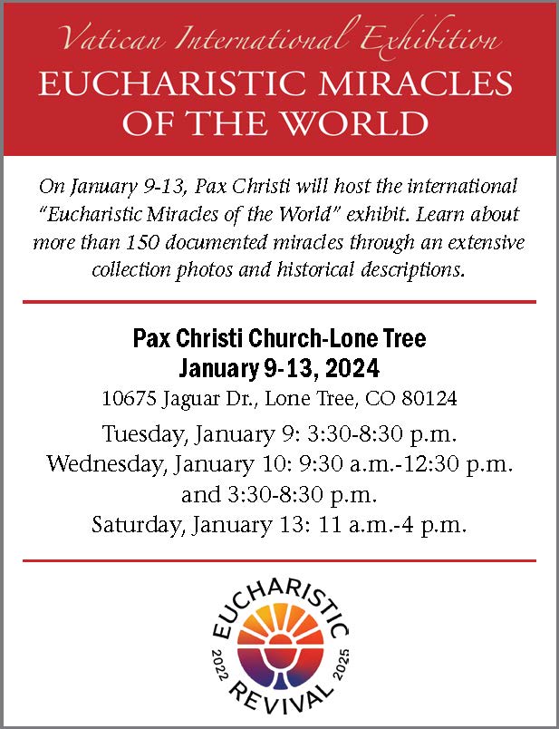 Eucharistic Miracles of the World Exhibit