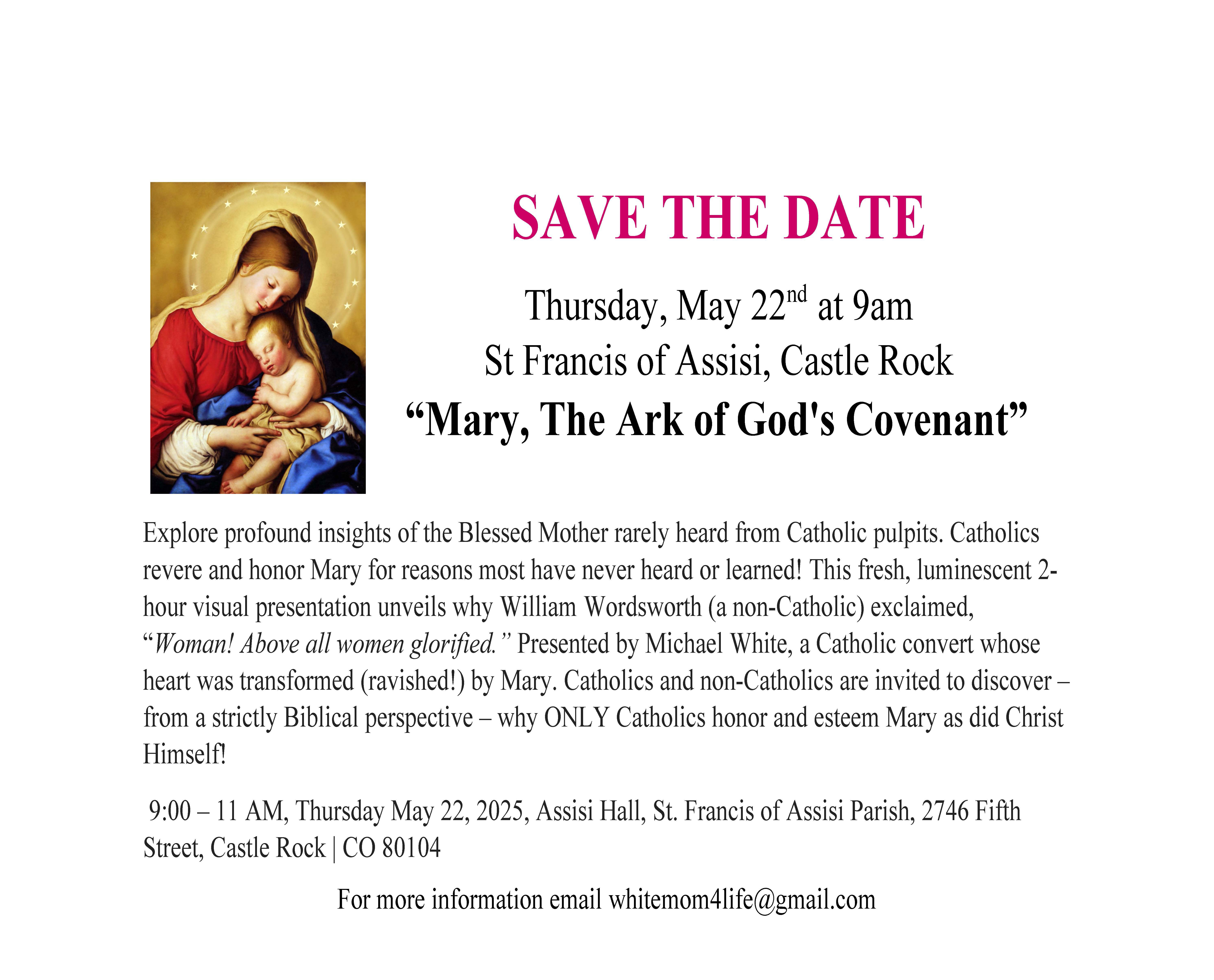 Mary's, The Ark of God's Covenant