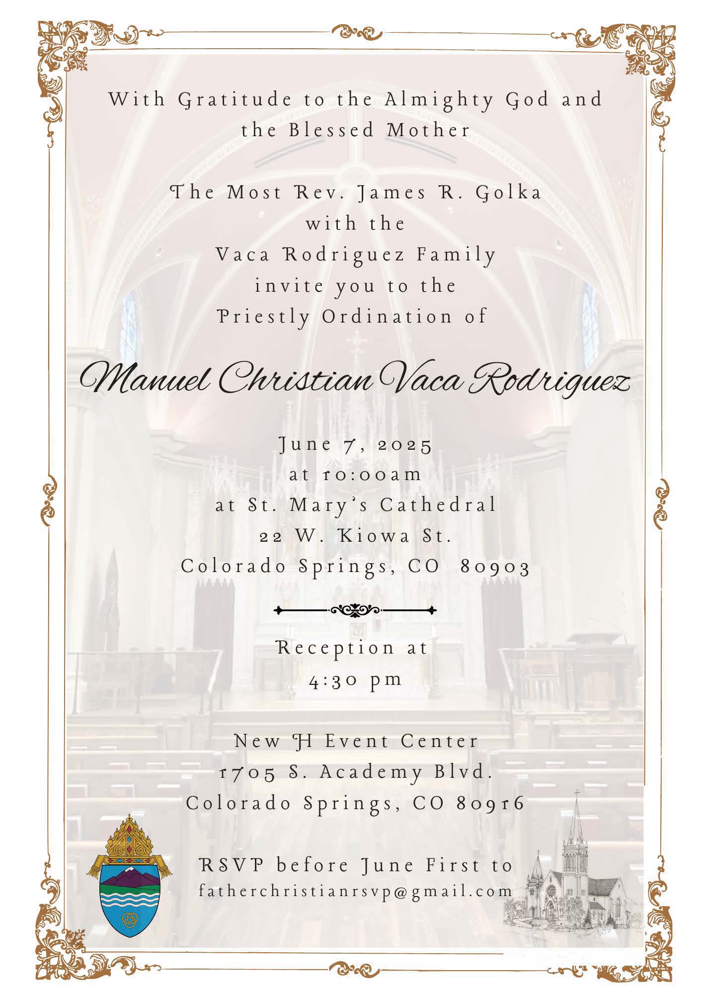 Priestly Ordination for Manuel Christian Vaca Rodriguez